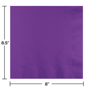 Amethyst Dinner Napkins 3Ply 1/4Fld, 25 ct Party Decoration