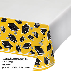 Graduation School Color Yellow Table Cover Party Decoration