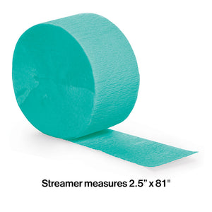 Teal Lagoon Crepe Streamers 81' Party Decoration