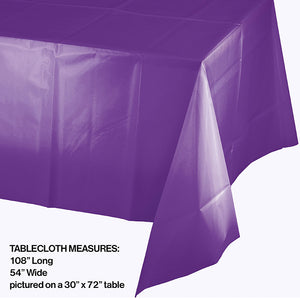 Amethyst Tablecover Plastic 54" X 108" Party Decoration