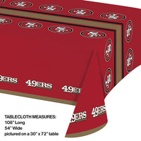San Francisco 49Ers Plastic Table Cover, 54