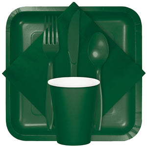 Hunter Green Assorted Plastic Cutlery, 24 ct Party Supplies
