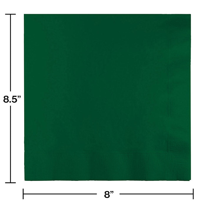 Hunter Green Dinner Napkins 3Ply 1/4Fld (25/Pkg)