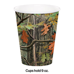 Hunting Camo Hot/Cold Paper Cups 9 Oz., 8 ct Party Decoration