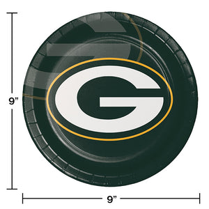 Green Bay Packers Paper Plates, 8 ct Party Decoration