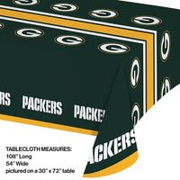 Green Bay Packers Plastic Table Cover, 54