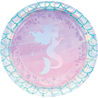Iridescent Mermaid Party Dessert Plates, 8 ct by Creative Converting