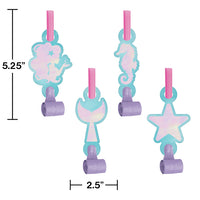 Mermaid Shine Blowouts W/ Med, Irid, 8 ct Party Decoration
