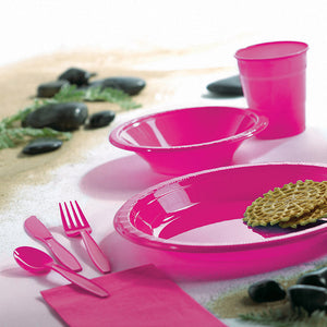 Hot Magenta Pink Plastic Cups, 20 ct Party Supplies