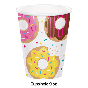 Donut Time Hot/Cold Paper Cups 9 Oz., 8 ct Party Decoration