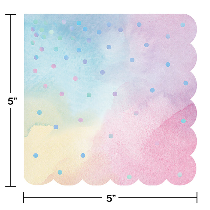 Iridescent Party Beverage Napkins, 16 ct Party Decoration