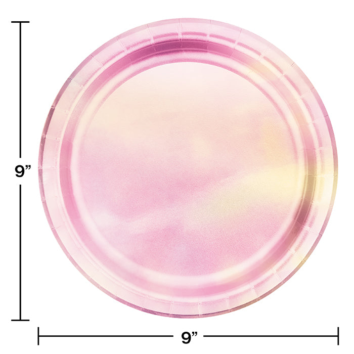 Iridescent Party Paper Plates, 8 ct