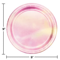Iridescent Party Paper Plates, 8 ct
