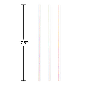Iridescent Party Paper Straws, 24 ct Party Decoration