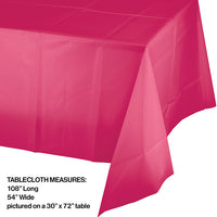 Hot Magenta Tablecover Plastic 54