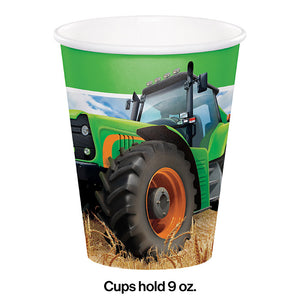 Tractor Time Hot/Cold Paper Paper Cups 9 Oz., 8 ct Party Decoration