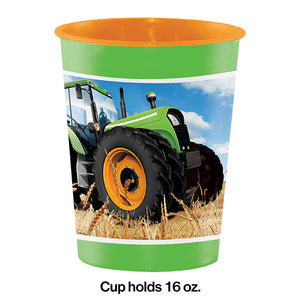 Tractor Time Plastic Keepsake Cup 16 Oz. Party Decoration