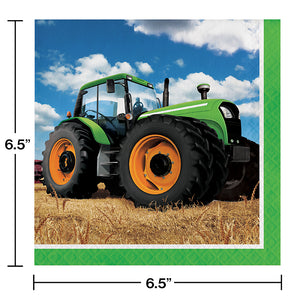 Tractor Time Napkins, 16 ct Party Decoration