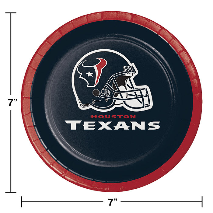 Houston Texans Dessert Plates, 8 ct Party Decoration