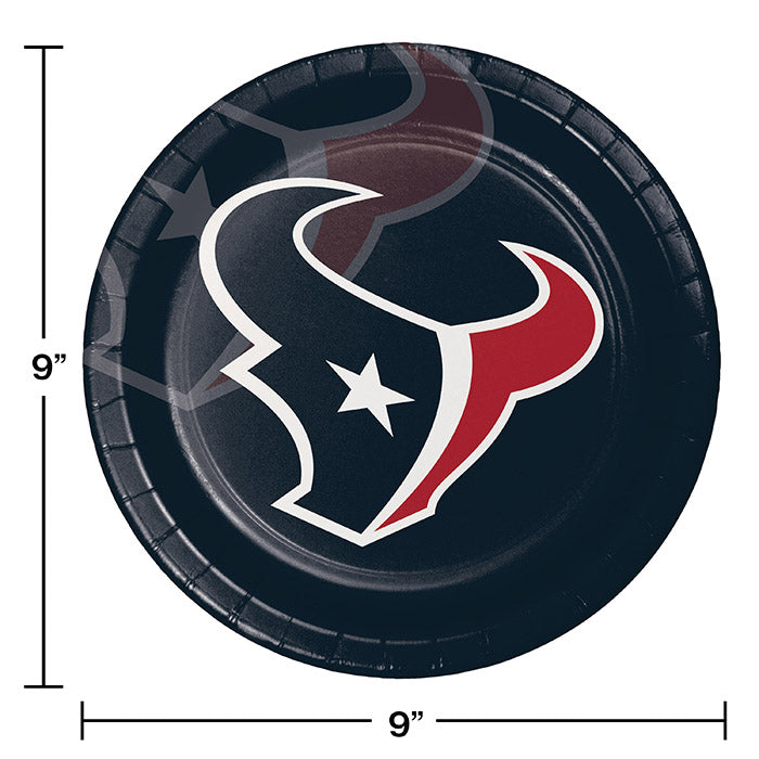 Houston Texans Paper Plates, 8 ct Party Decoration