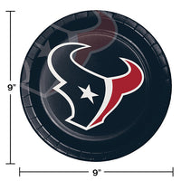 Houston Texans Paper Plates, 8 ct Party Decoration