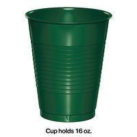 Hunter Green 16 Oz Plastic Cups (20/Pkg)