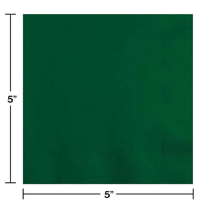 Hunter Green Beverage Napkin 2Ply (50/Pkg)