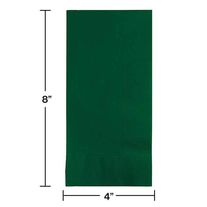 Hunter Green Dinner Napkins 2Ply 1/8Fld (50/Pkg)