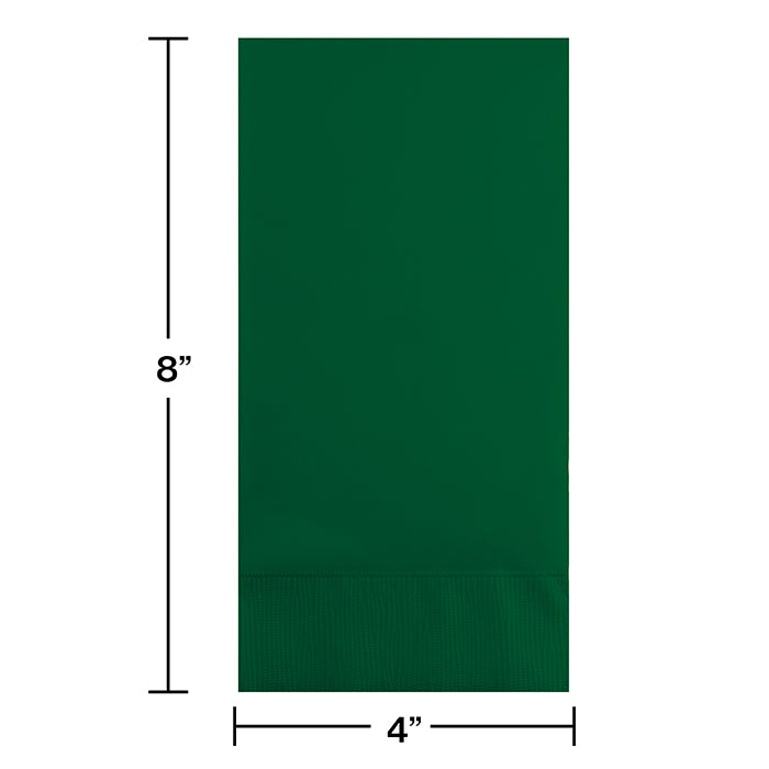 Hunter Green Guest Towel, 3 Ply (16/Pkg)