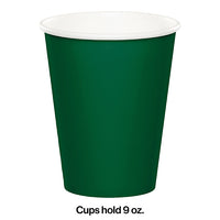 Hunter Green Hot/Cold Paper Cups 9 Oz., 24 ct Party Decoration