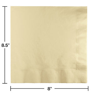 Ivory Dinner Napkins 3Ply 1/4Fld, 25 ct Party Decoration