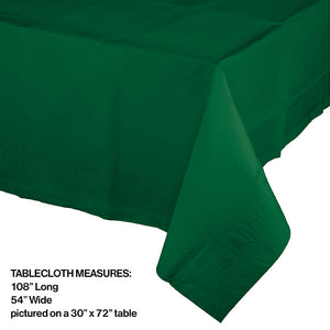 Hunter Green Tablecover 54"X 108" Polylined Tissue Party Decoration