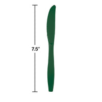 Hunter Green Plastic Knives, 24 ct Party Decoration