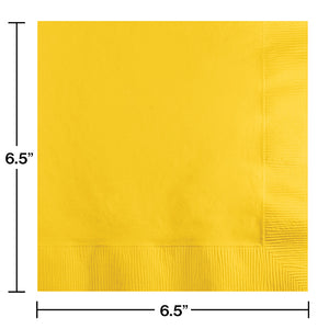 School Bus Yellow Luncheon Napkin 2Ply, 50 ct Party Decoration