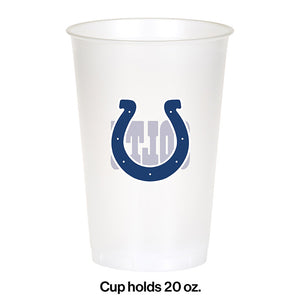Indianapolis Colts Plastic Cup, 20Oz, 8 ct Party Decoration