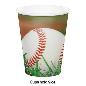 Sports Fanatic Baseball Hot/Cold Paper Paper Cups 9 Oz., 8 ct Party Decoration