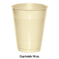 Ivory Plastic Cups, 20 ct Party Decoration