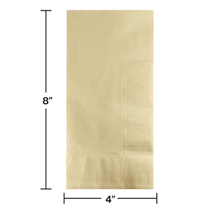 Ivory Dinner Napkins 2Ply 1/8Fld, 100 ct Party Decoration