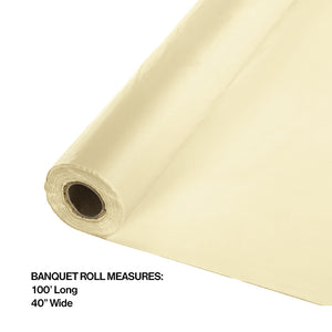 Ivory Banquet Roll 40" X 100' Party Decoration