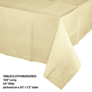 Ivory Tablecover 54"X 108" Polylined Tissue Party Decoration