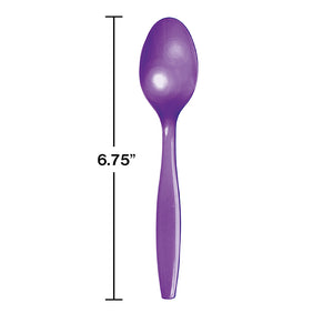 Amethyst Purple Plastic Spoons, 24 ct Party Decoration