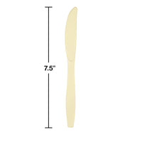 Ivory Plastic Knives, 24 ct Party Decoration