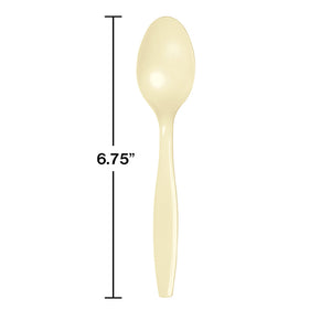 Ivory Plastic Spoons, 24 ct Party Decoration