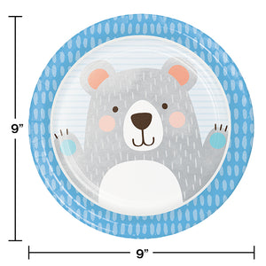 Bear Party Paper Plates, 8 ct Party Decoration