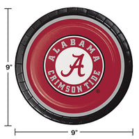 University Of Alabama Paper Plates, 8 ct Party Decoration