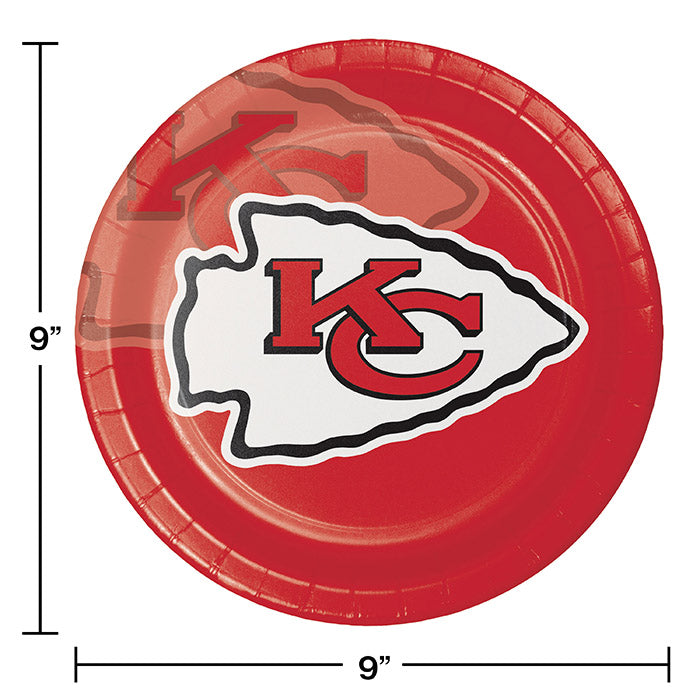 Kansas City Chiefs Paper Plates, 8 ct Party Decoration