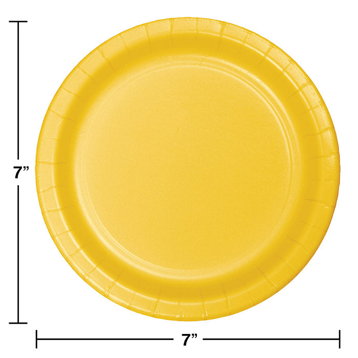 School Bus Yellow Dessert Plates, 24 ct Party Decoration