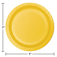 School Bus Yellow Dessert Plates, 24 ct Party Decoration