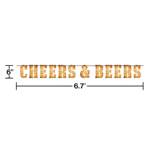 Cheers And Beers Letter Banner Party Decoration