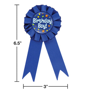 Birthday Boy Award Ribbon Party Decoration